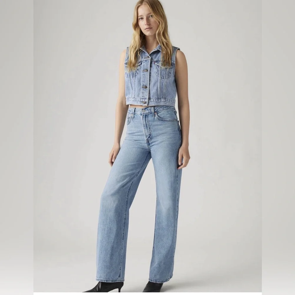 LEVI’S RIBCAGE WIDE LEG WOMEN'S JEANS - Picture 1 of 15